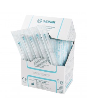 Akupunktur İğnesi - SEIRIN ® L-type - 0.20 x 30 mm, light blue, 100 pcs. per box.
